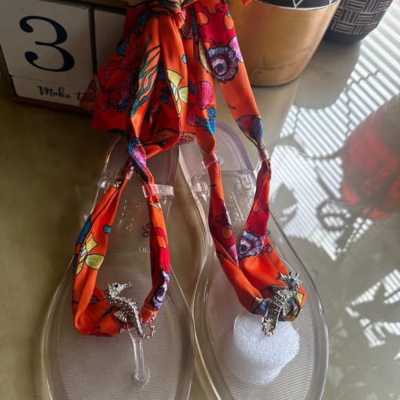 Tie Up Embellished Thong Summer Sandal - Picture 6 of 8